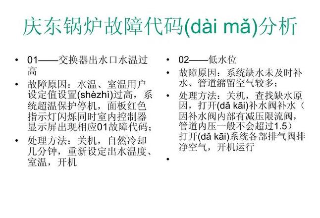 庆东锅炉故障维修大全
