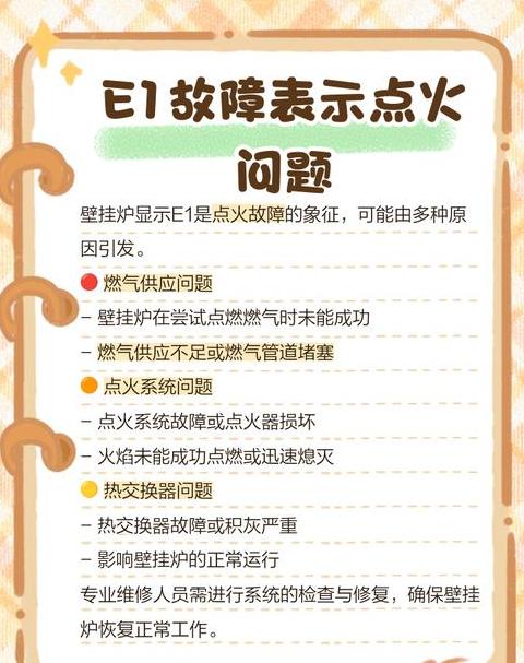 e1壁挂炉故障什么原因