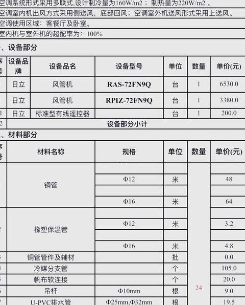 风管机维修收费标准