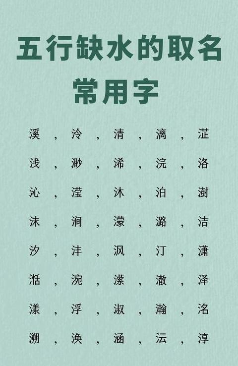 9画五行为水的字