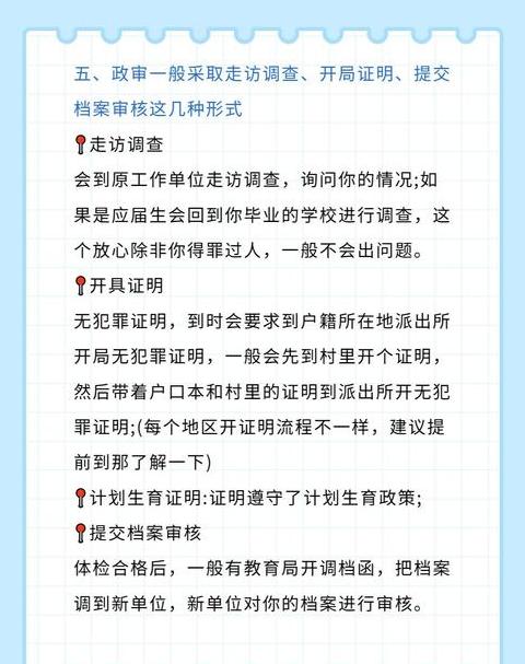 教师编政审查什么